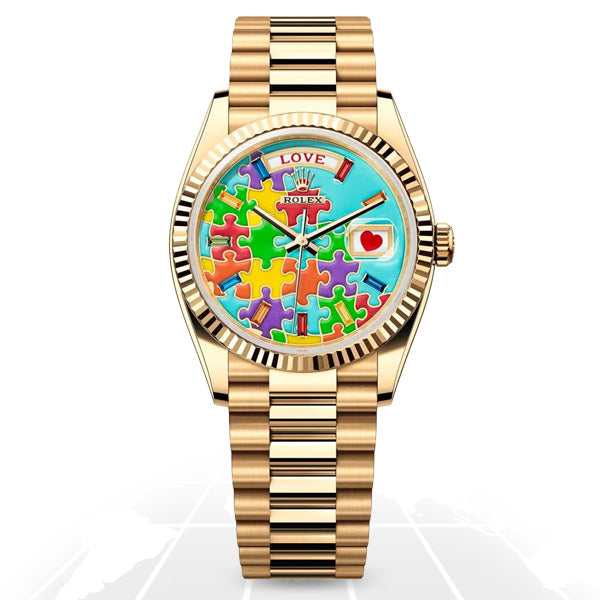 Rolex	Day-Date 36 "Emoji" Puzzle Dial 128238