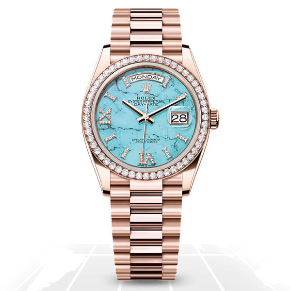 Rolex	Day-Date 36 "Turquoise"	128345RBR