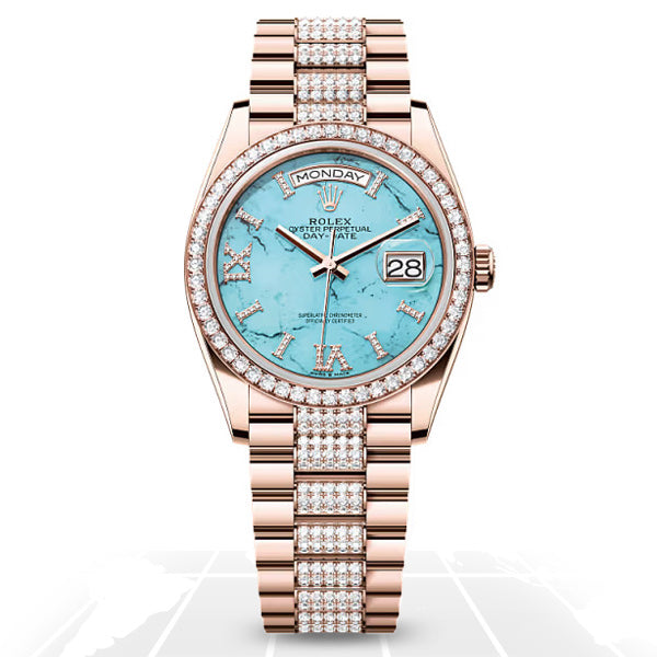 Rolex	Day-Date 36 "Turquoise"	128345RBR