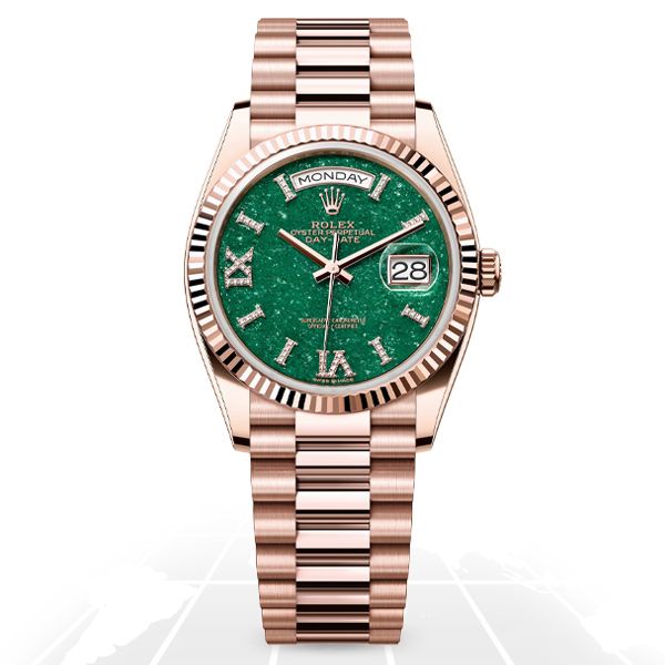 Rolex	Day-Date 36 "Green Aventurine" 128235