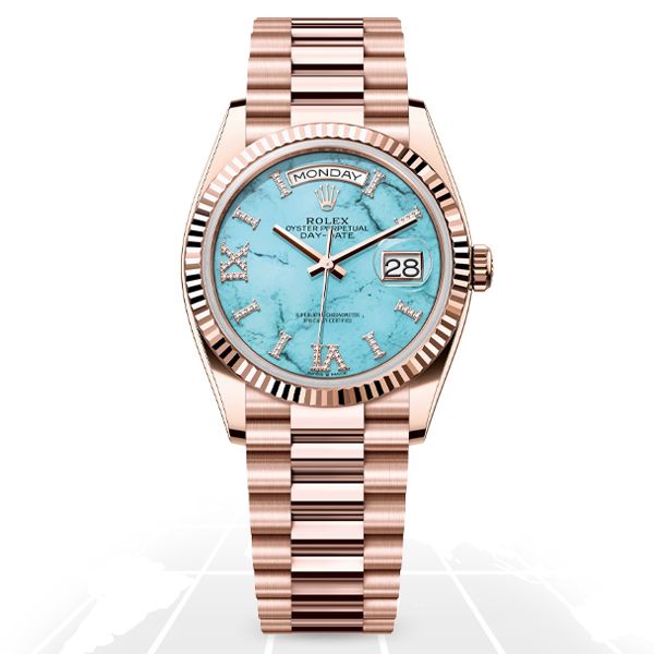 Rolex	Day-Date 36 "Turquoise" 128235