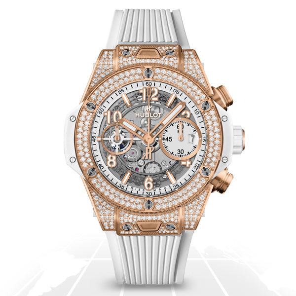 Hublot	Big Bang Unico King Gold Pave White	441.OE.2011.RW.1704